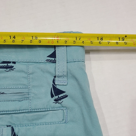 Hudson & Barrow Stretch Cotton Sailboat Print Chino Shorts Sz 34 - Picture 8 of 10